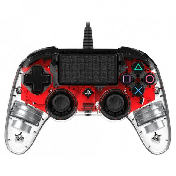Геймпад проводной Nacon Illuminated Compact PS4, красный в Мытище