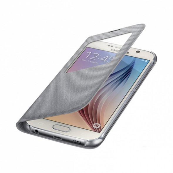 Чехол для Samsung Galaxy S6 S-View Cover (EF-CG920BSE), Silver в Мытище