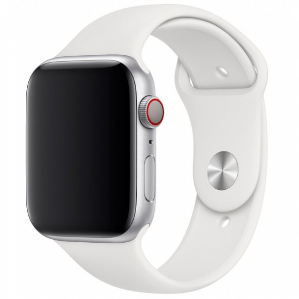 Ремешок для Apple Watch 40mm White Sport Band (MTP52ZM/A), белый в Мытище