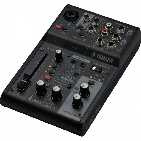 Микшер для стриминга Yamaha AG03MK2 LSPK Live Stream Black с аксессуарами в Мытище