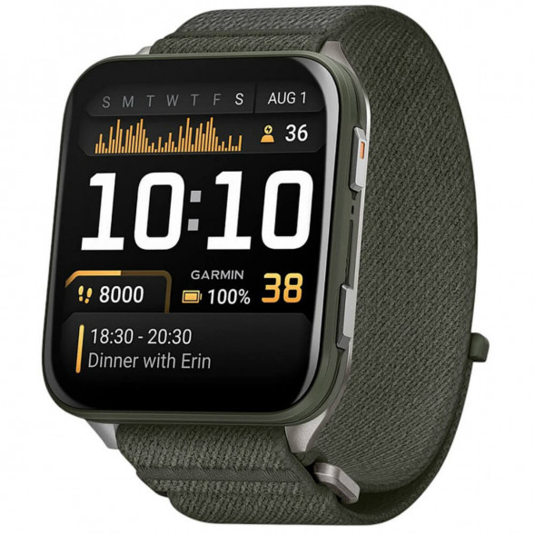 Умные часы Garmin Venu X1 Green с нейлоновым ремешком Moss ComfortFit 010-02980-03 в Мытище