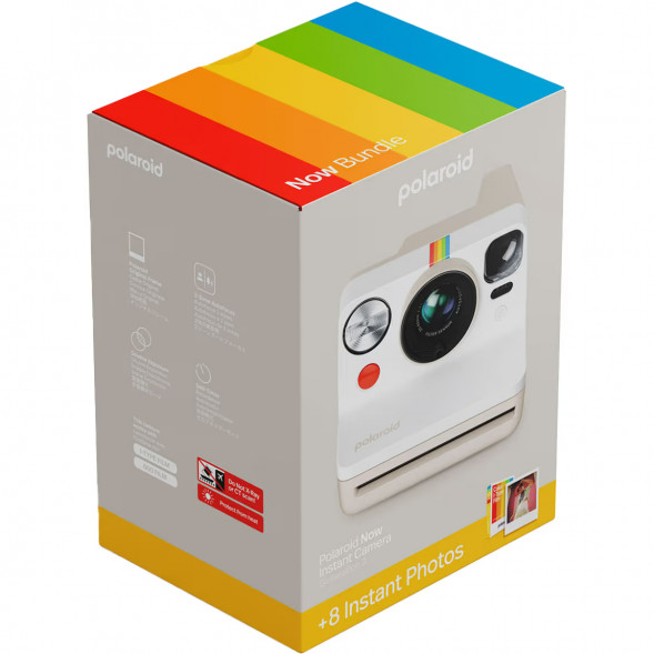 Фотоаппарат моментальной печати Polaroid Now Generation 3 + 8 цветных картриджей, белый в Мытище
