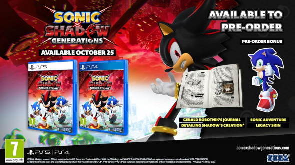 Игра Sonic x Shadow Generations Day One Edition [PS4, русские субтитры] в Мытище