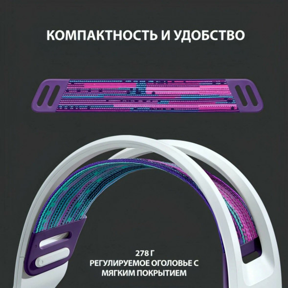 Игровая гарнитура Logitech G733 RGB Lightspeed Wireless, белый в Мытище