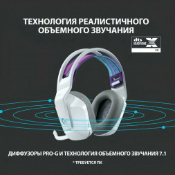 Игровая гарнитура Logitech G733 RGB Lightspeed Wireless, белый