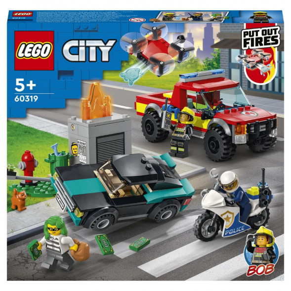 Конструктор LEGO City Fire 60319 Пожарная бригада и полицейская погоня в Мытище