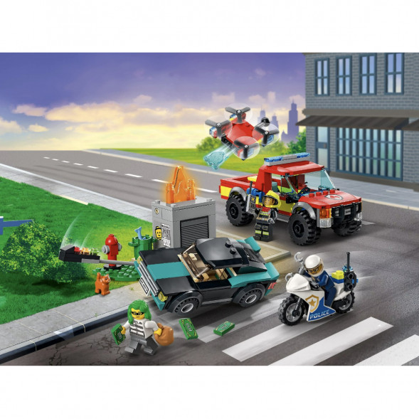 Конструктор LEGO City Fire 60319 Пожарная бригада и полицейская погоня в Мытище