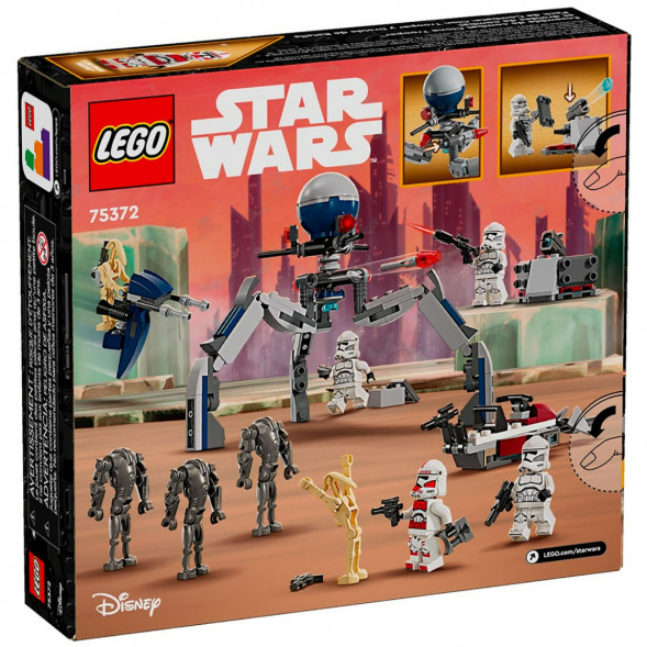 Конструктор LEGO Star Wars 75372 Боевой набор солдат-клонов и боевых дроидов в Мытище