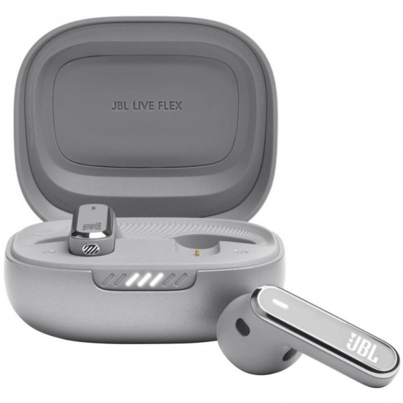 Беспроводные наушники JBL Live Flex, серебристый в Мытище