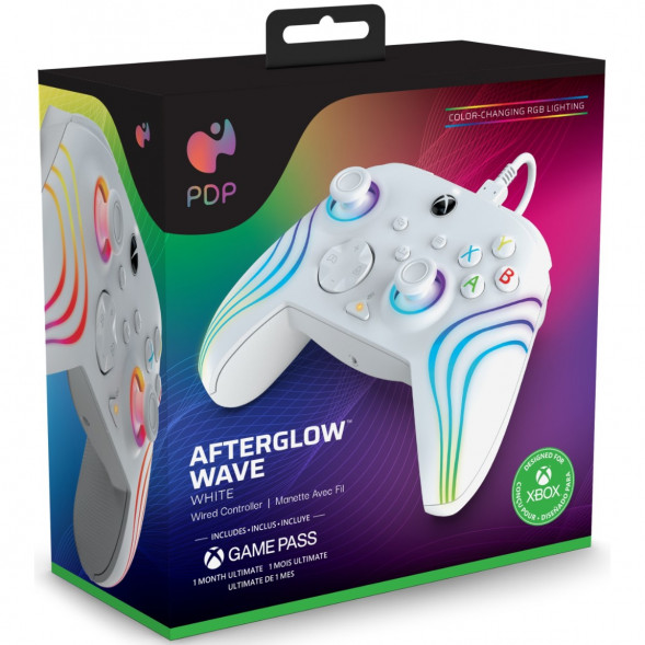 Геймпад проводной PDP для Xbox Afterglow Wave, White в Мытище