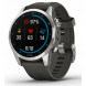 Умные часы Garmin Fenix 7s серебристый с графитовым силиконовым ремешком 010-02539-01 в Мытище