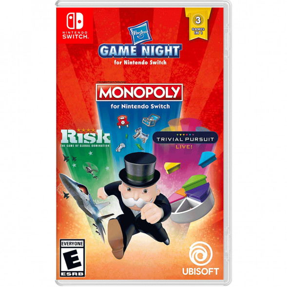 Игра Hasbro Game Night: Monopoly+Risk+Trivial Pursuit [Nintendo Switch, русские субтитры] в Мытище