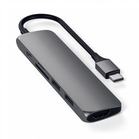 USB-C адаптер Satechi Type-C Slim Multiport Adapter V2 (ST-SCMA2M) в Мытище