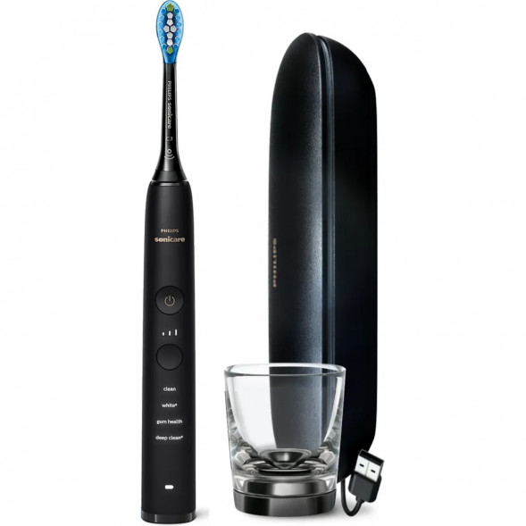 Электрическая зубная щетка Philips Sonicare Diamond Clean 9000 с USB-футляром и зарядным стеклом HX9911/09 в Мытище