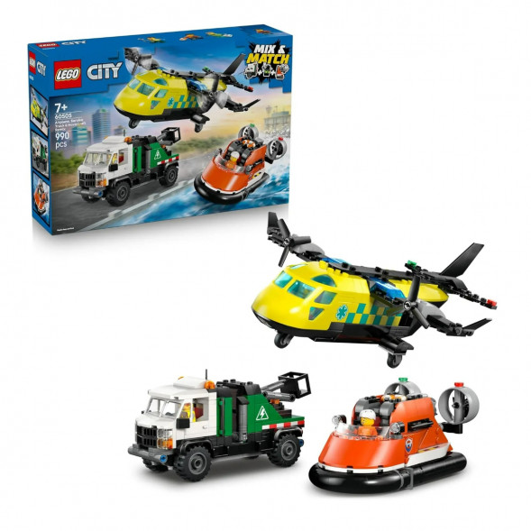 Конструктор LEGO City 60505 Самолет, сервисный грузовик и судно на воздушной подушке в Мытище