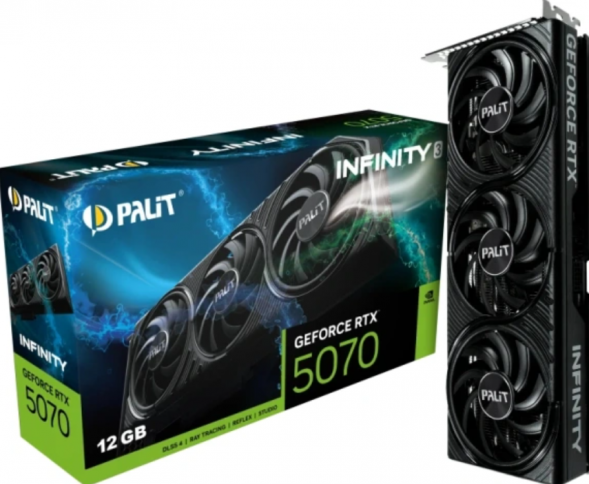 Видеокарта Palit GeForce RTX 5070 Infinity 3 OC [NE75070S19K9-GB2050S] в Мытище
