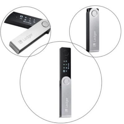 Аппаратный криптокошелек Ledger Nano X with $20 in Bitcoin , черный в Мытище