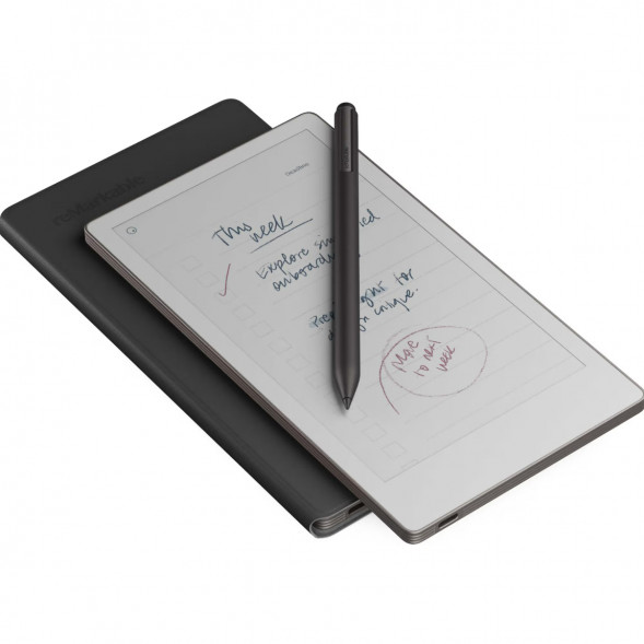 Графический планшет reMarkable Paper Pro Move + Стилус MarkerPlus + Чехол BookFolio Premium Leather, Black в Мытище