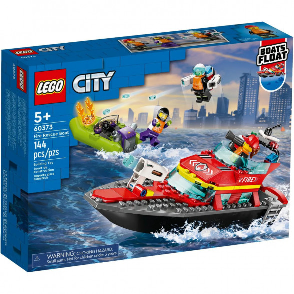 Конструктор LEGO City 60373 &amp;quot;Пожарно-спасательная лодка&amp;quot;, 144 деталей в Мытище
