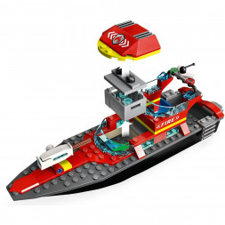 Конструктор LEGO City 60373 &amp;quot;Пожарно-спасательная лодка&amp;quot;, 144 деталей