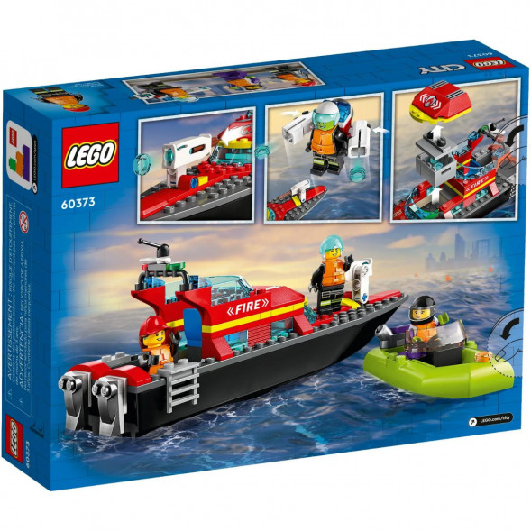 Конструктор LEGO City 60373 &amp;quot;Пожарно-спасательная лодка&amp;quot;, 144 деталей в Мытище