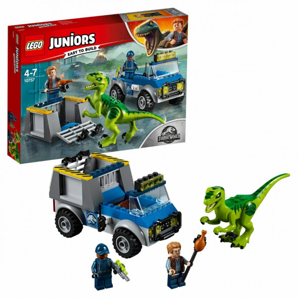 Конструктор LEGO Juniors 10757 Грузовик спасателей для перевозки раптора в Мытище