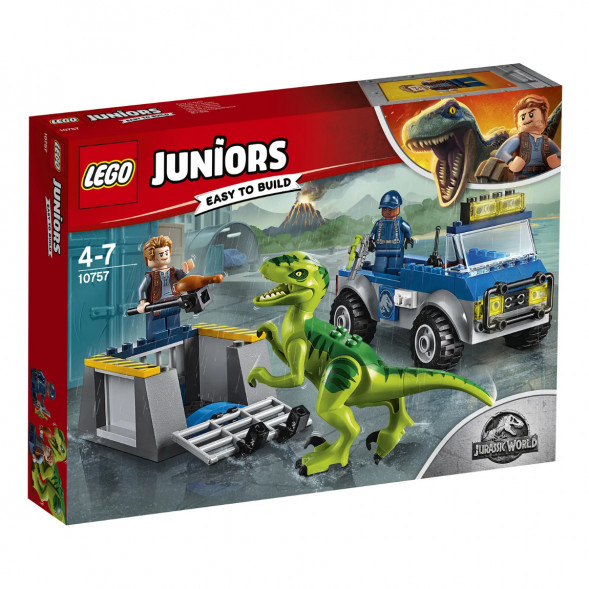 Конструктор LEGO Juniors 10757 Грузовик спасателей для перевозки раптора в Мытище